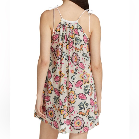$450 RAG AND BONE BAILEY vibrant, spaghetti strap, mini dress floral appliqué - Picture 6 of 10